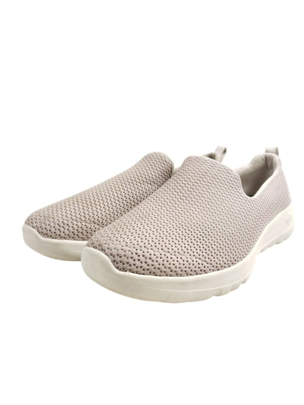 Skechers Womens Size 8.5 Wide Slip-On Shoes Beige Breathable Mesh - Picture 2 of 9